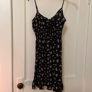 Cute Floral Black Summer Dress NWT